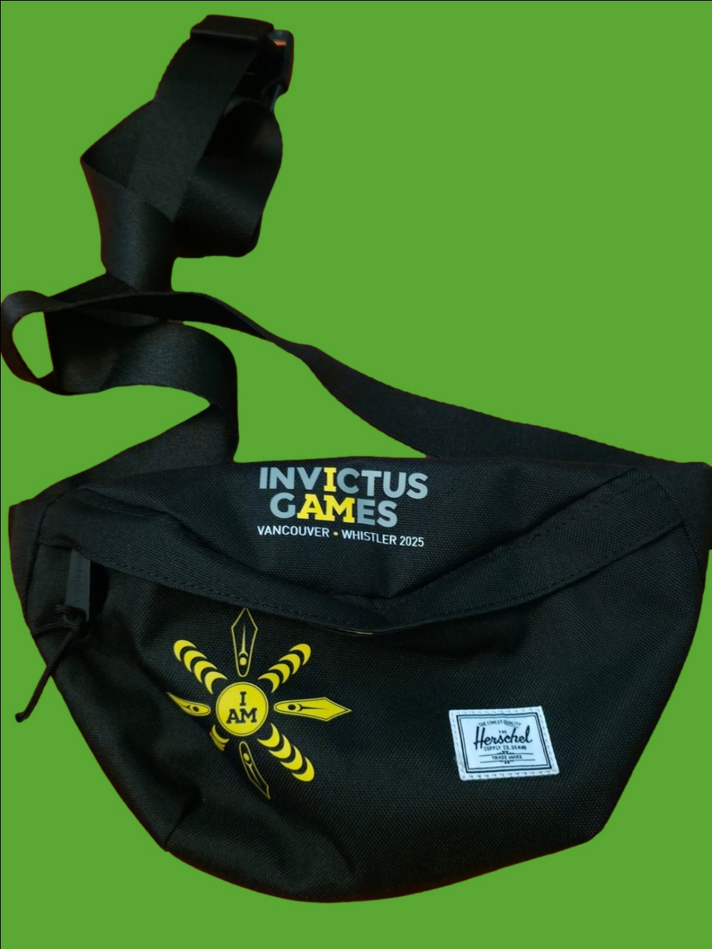 4/$67 Deal! Herschel Supply Company Black Pouch with Invictus Games Logo